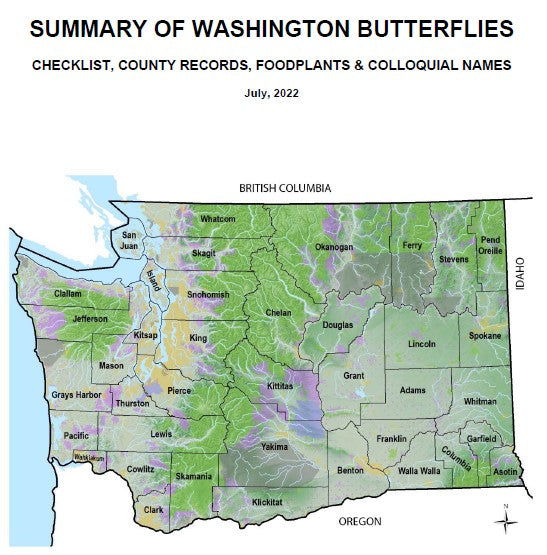 Summary of Washington Butterflies - updated Sep 2023